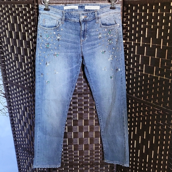 Pilcro Blue Straight Leg Jeans Classic Denim - Picture 1 of 7